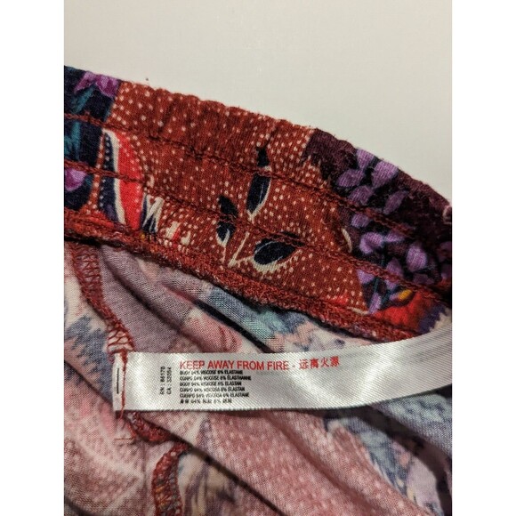 Anthropologie Womens Small Harlyn Kiruna Red Patterened Ankle-Tie Joggers Pants - Picture 4 of 4